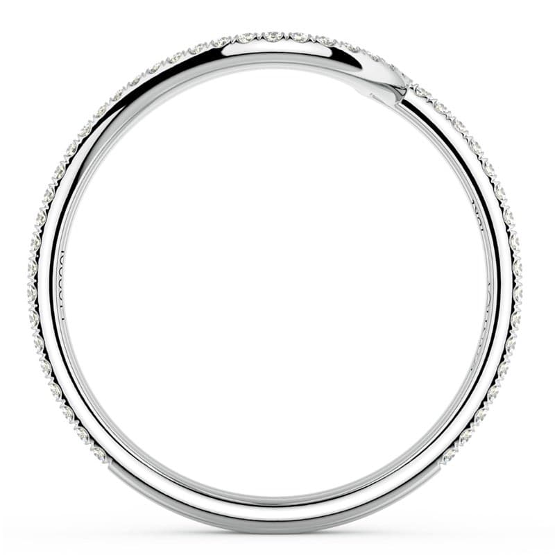 Abbraccio Double Quarter Moon Curved Diamond Band