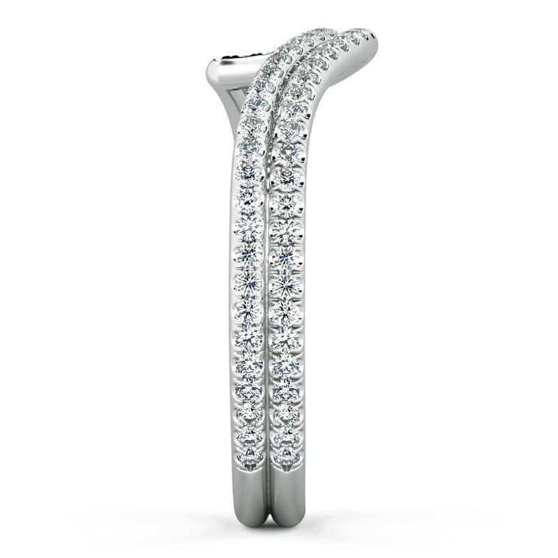 Abbraccio Double Quarter Moon Curved Diamond Band
