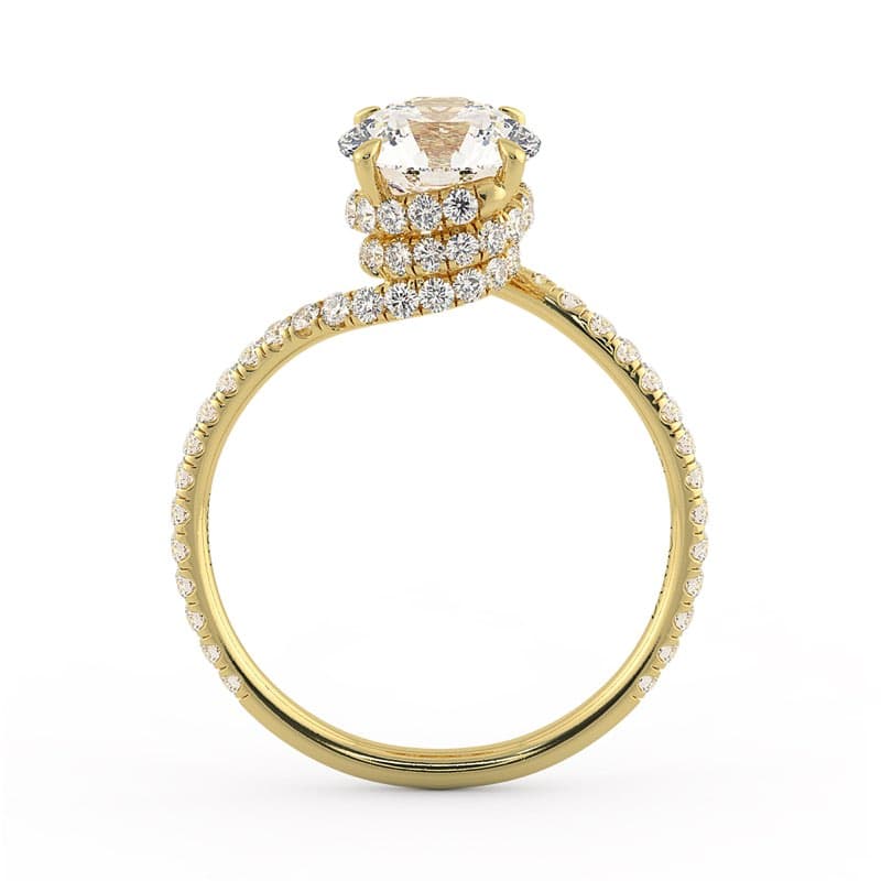 Abbraccio Swirl Diamond Engagement Ring