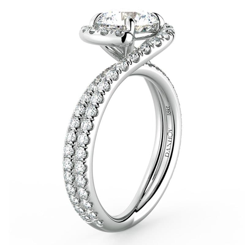 Abbraccio Unique Swirl Engagement Ring