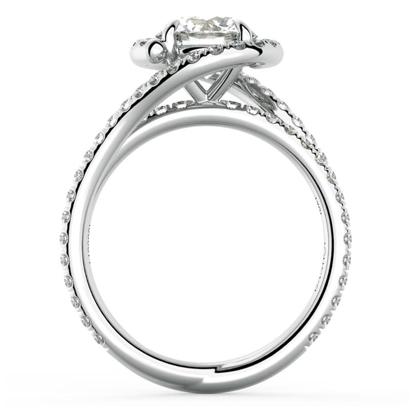 Abbraccio Unique Swirl Engagement Ring