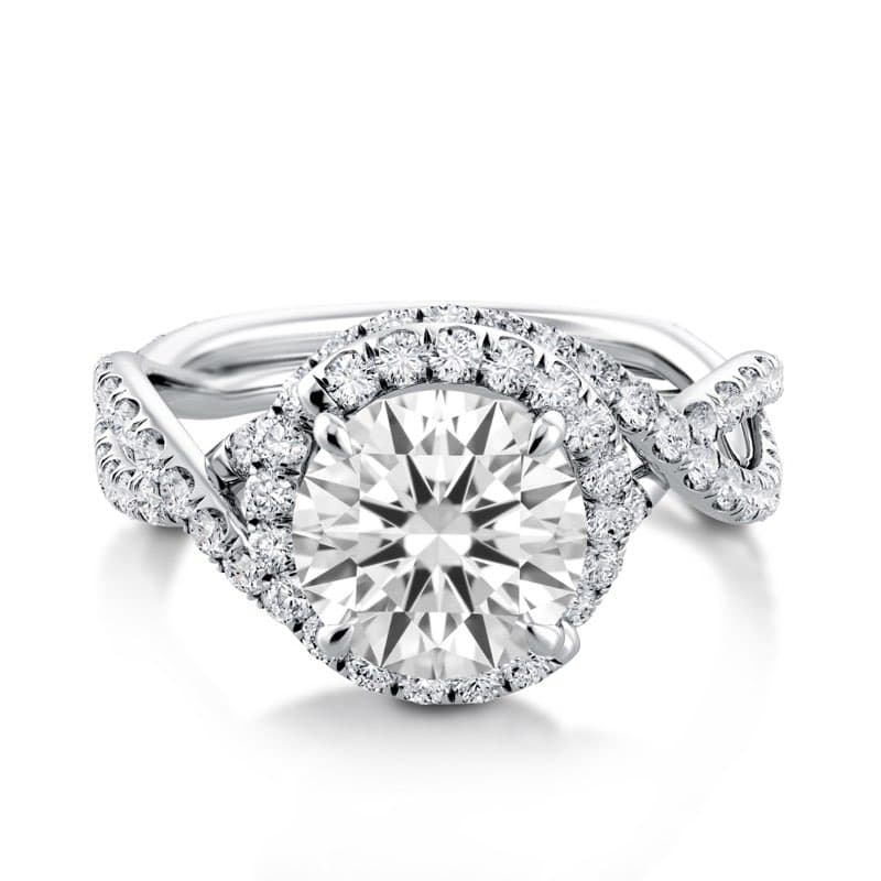 Signature Abbraccio Swirl Engagement Ring