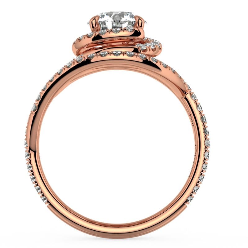Abbraccio Double Swirl Diamond Engagement Ring