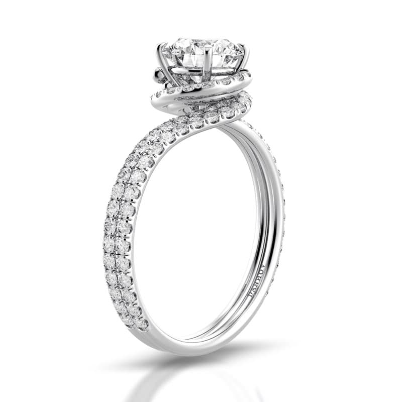 Abbraccio Swirl Engagement Ring