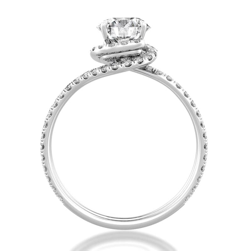 Abbraccio Swirl Engagement Ring