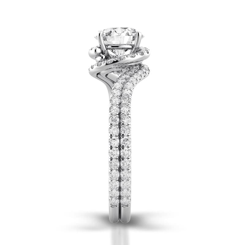 Abbraccio Swirl Engagement Ring