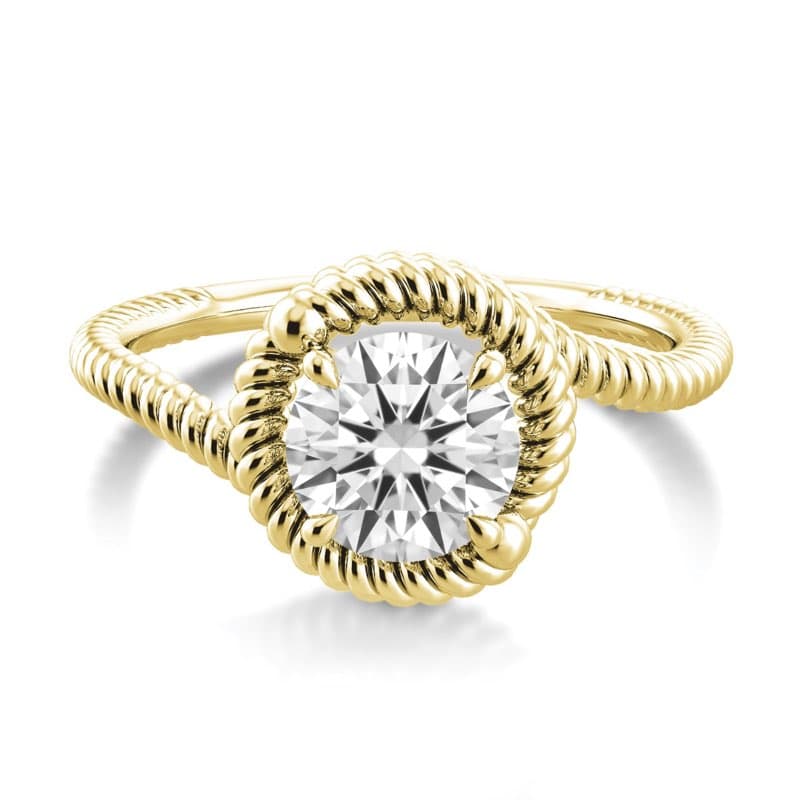Abbraccio Twisted Shank Swirl Engagement Ring