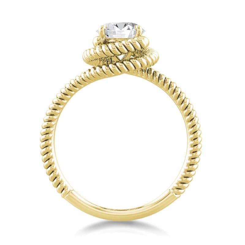 Abbraccio Twisted Shank Swirl Engagement Ring