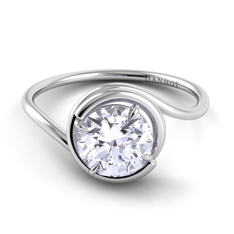 Abbraccio Swirl Engagement Ring