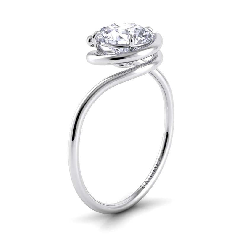 Abbraccio Swirl Engagement Ring