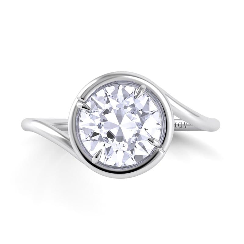 Abbraccio Swirl Engagement Ring