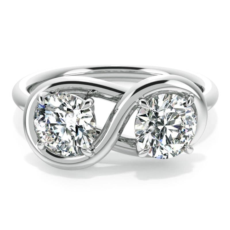Abbraccio Infinity Single Shank Engagement Ring