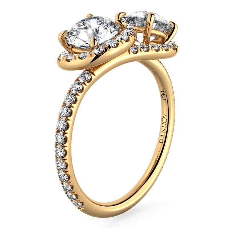 Abbraccio Infinity Single Shank Diamond Engagement Ring