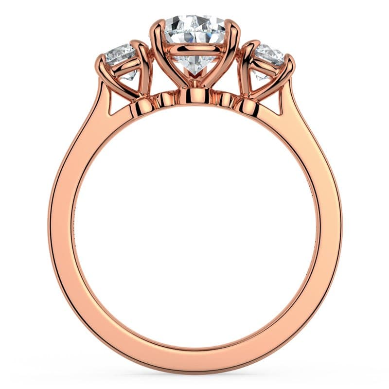 Classico Three Diamond Pear Cut Engagement Ring
