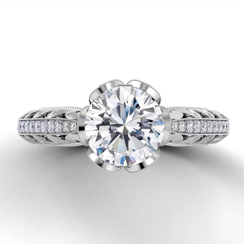Petalo Floral Diamond Engagement Ring