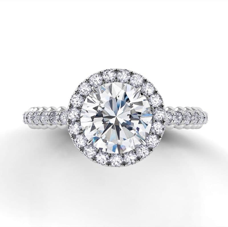 Petalo Round Diamond Engagement Ring