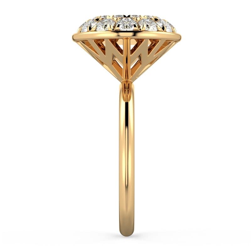Diamante Cluster Round Fine Ring