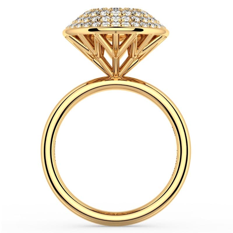 Diamante Cluster Pear Shape Fine Ring
