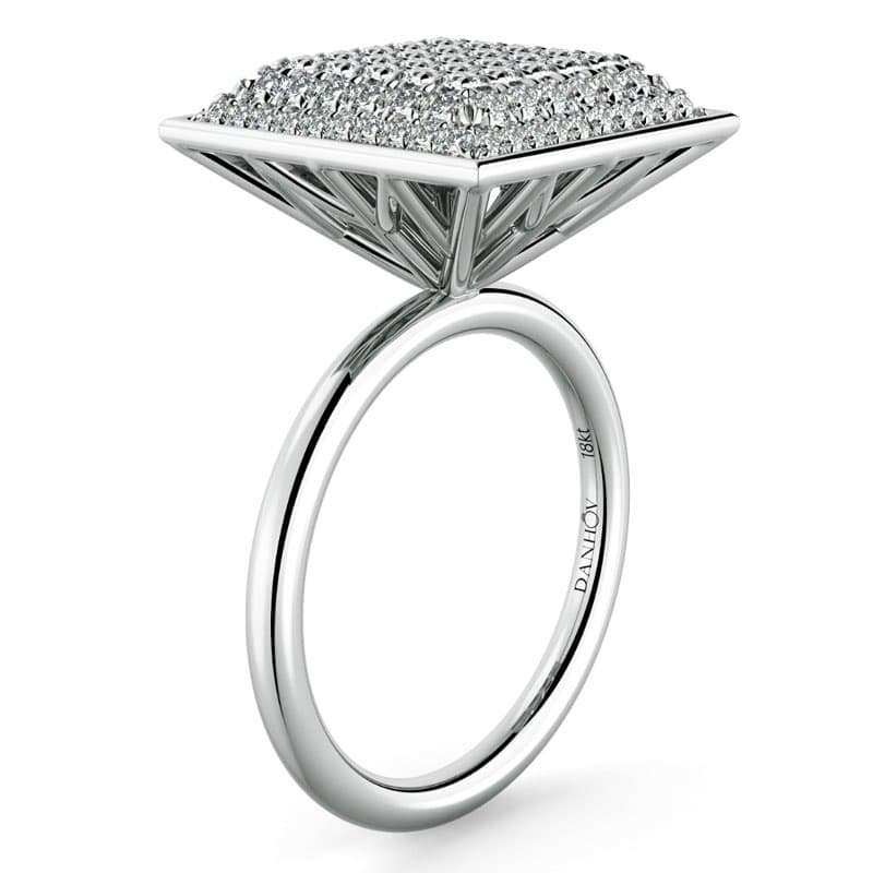 Diamante Cluster Princess Fine Ring