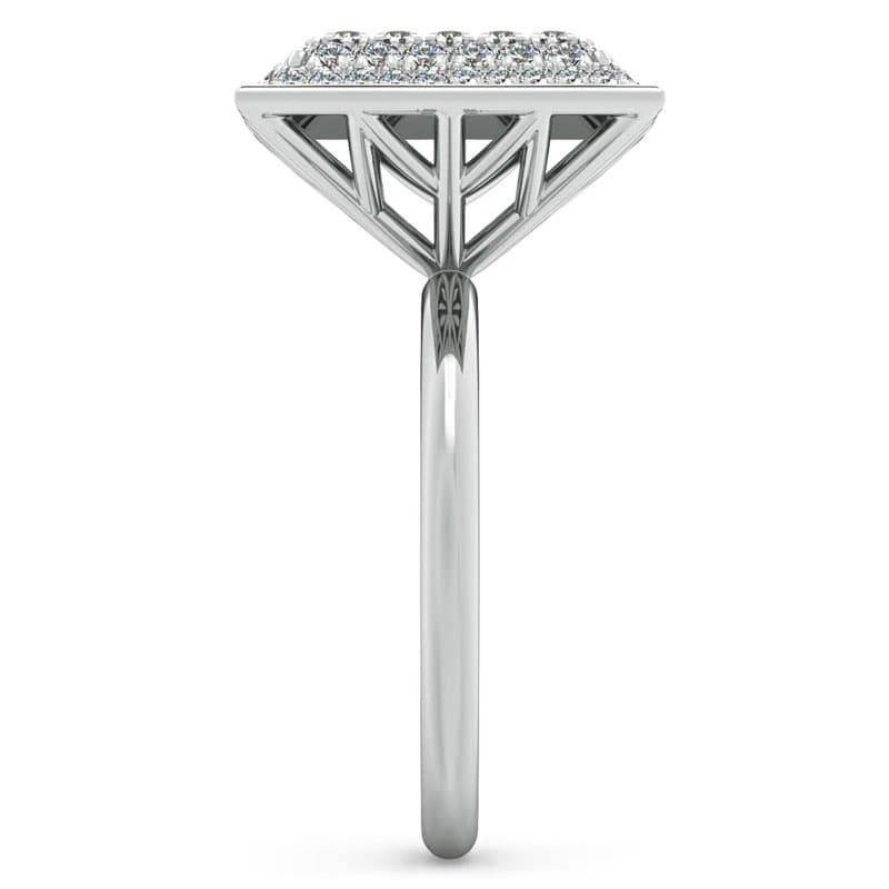 Diamante Cluster Princess Fine Ring