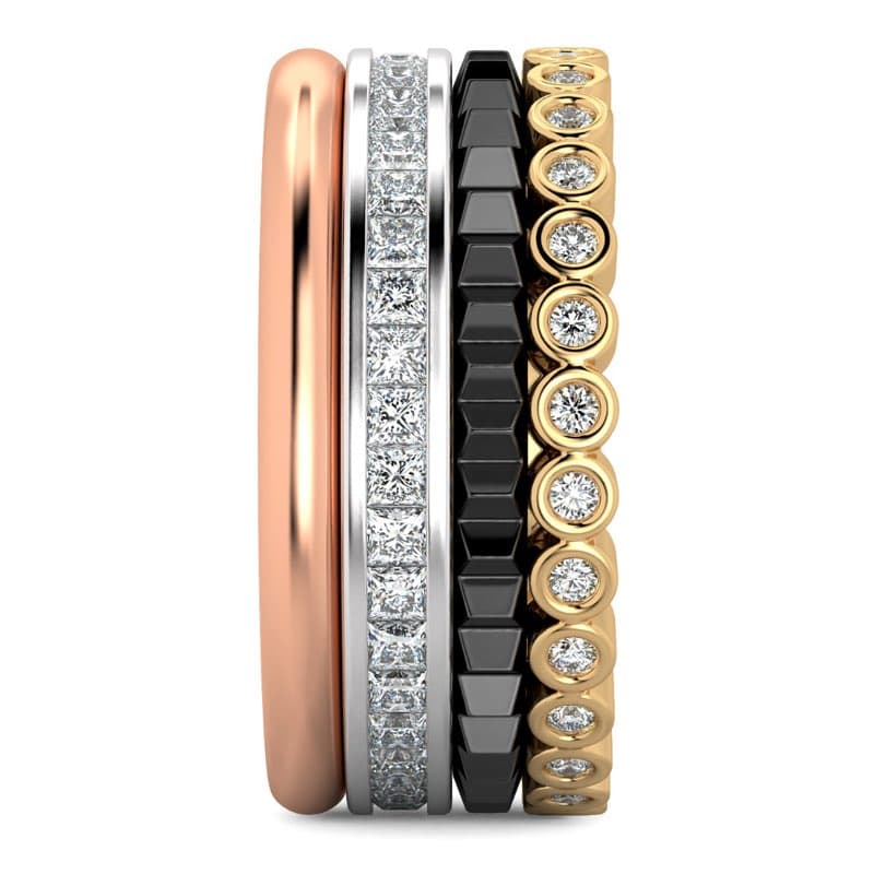 Fashion Band Four colors in one band in 14KT