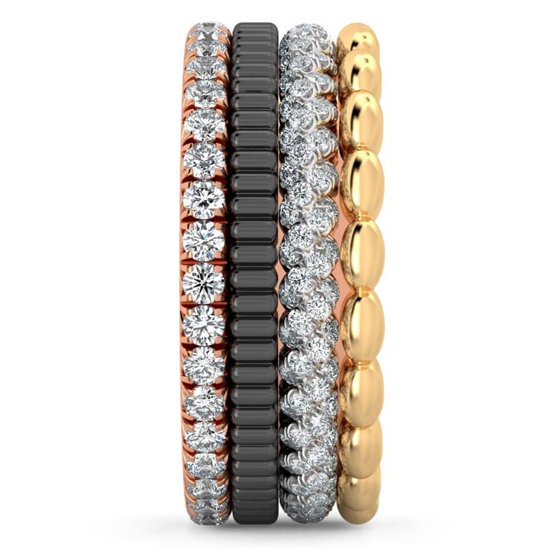 Fashion Band Four colors in one band in 14KT