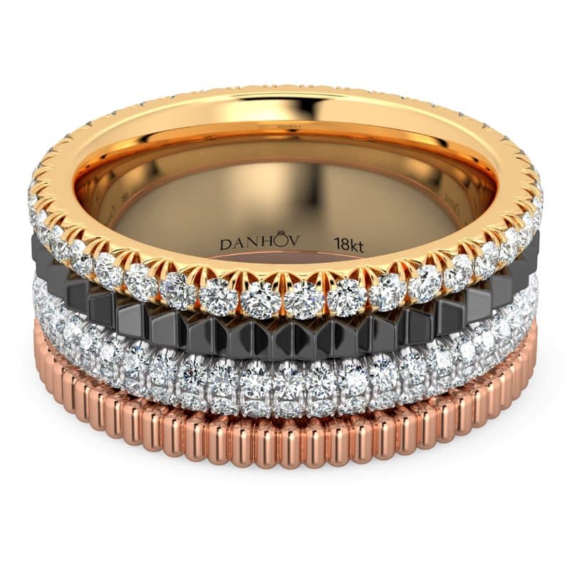Fashion Band Four colors in one band in 14KT