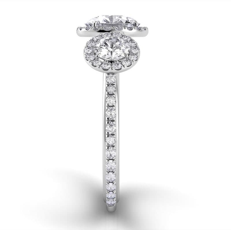 Per Lei Three Stone Engagement Ring