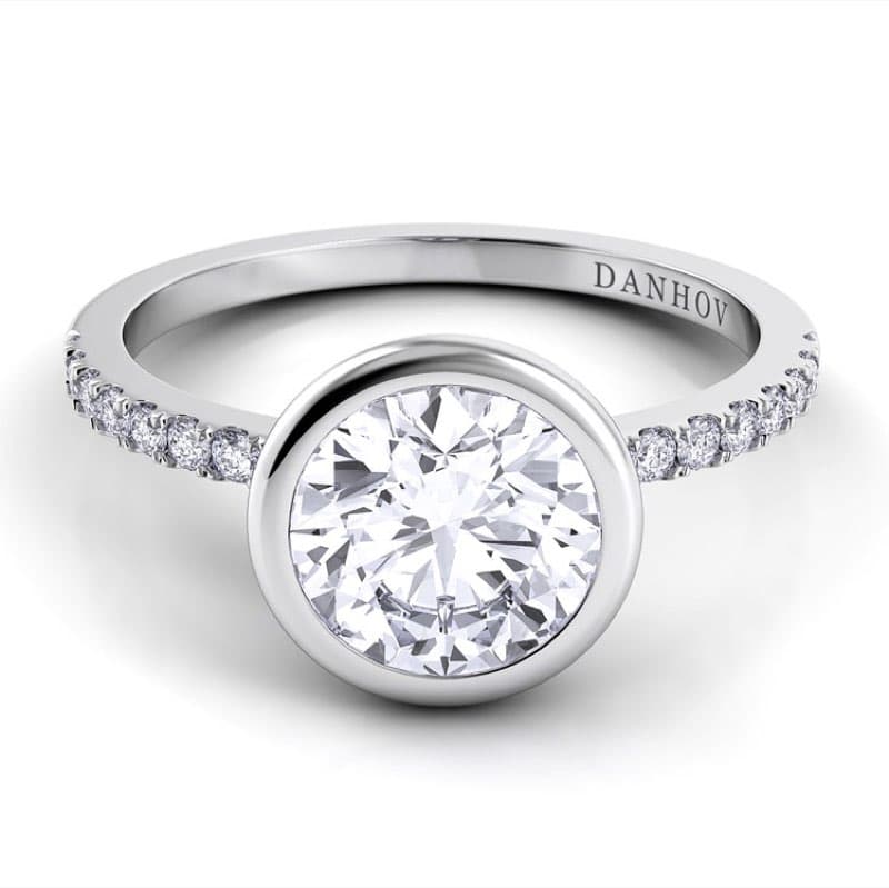 Per Lei Single Shank Oval Cut Diamond Engagement Ring