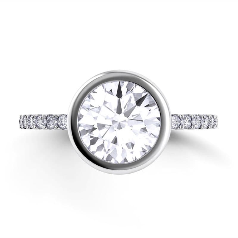 Per Lei Single Shank Oval Cut Diamond Engagement Ring
