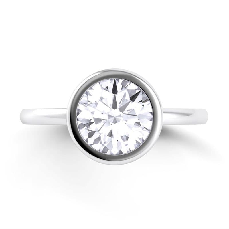 Per Lei Single Shank Emerald Engagement Ring
