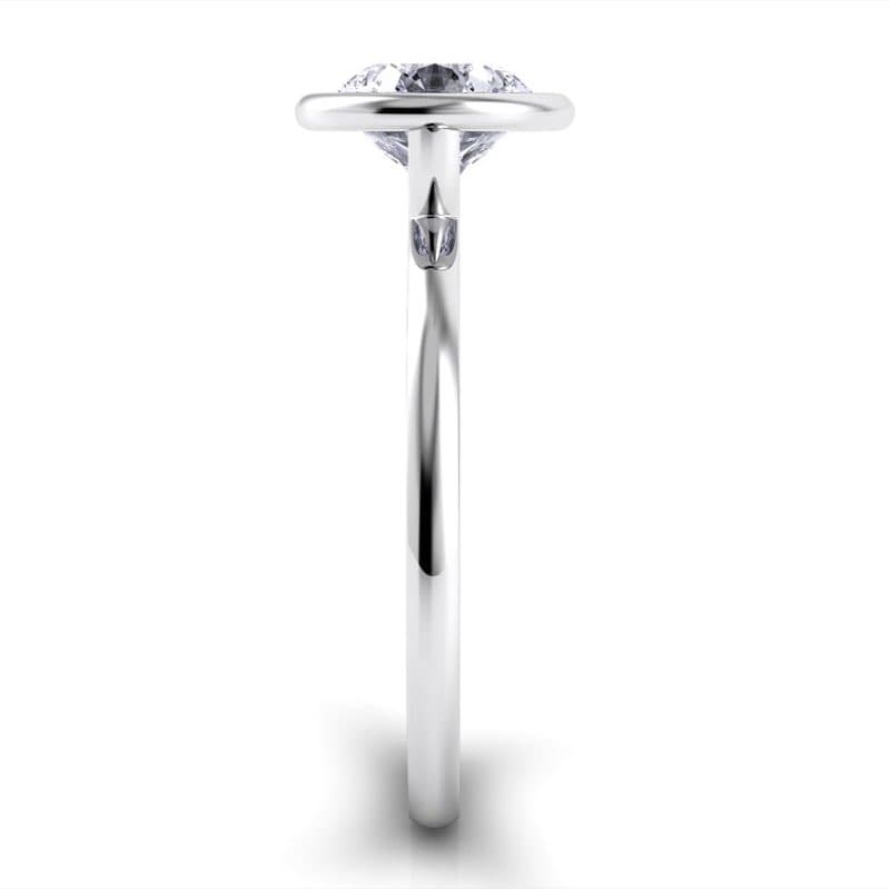 Per Lei Single Shank Emerald Engagement Ring