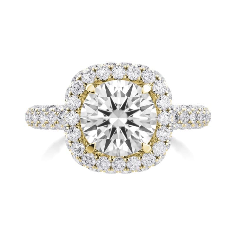 Per Lei Diamond Halo Engagement Ring