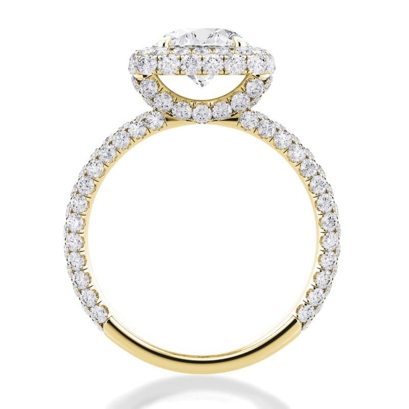 Per Lei Diamond Halo Engagement Ring
