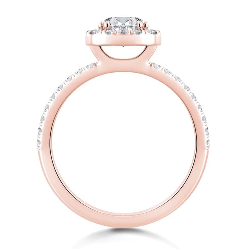 Per Lei Halo Engagement Ring