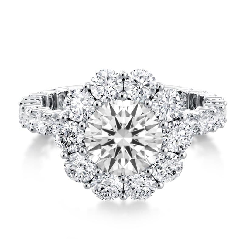 Per Lei Halo Diamond Engagement Ring