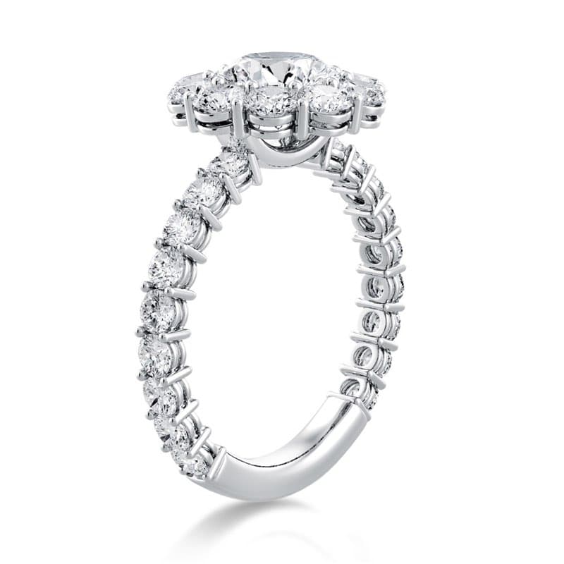 Per Lei Halo Diamond Engagement Ring