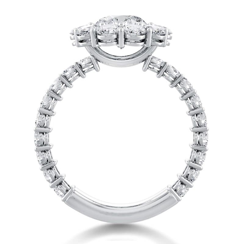 Per Lei Halo Diamond Engagement Ring