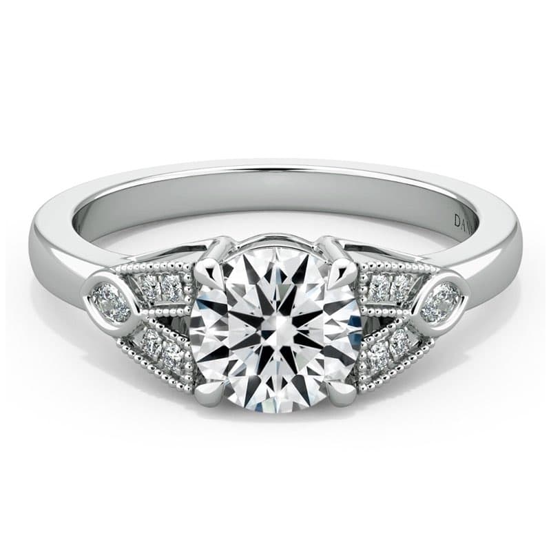 Norme de Estate Diamond Engagement Ring in 14k White