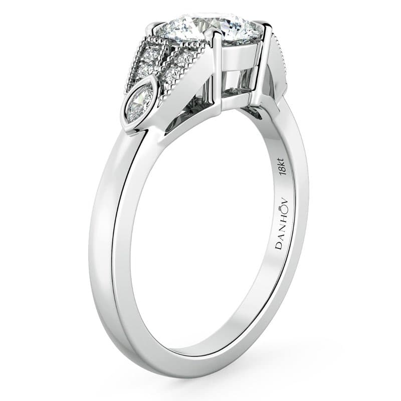 Norme de Estate Diamond Engagement Ring in 14k White
