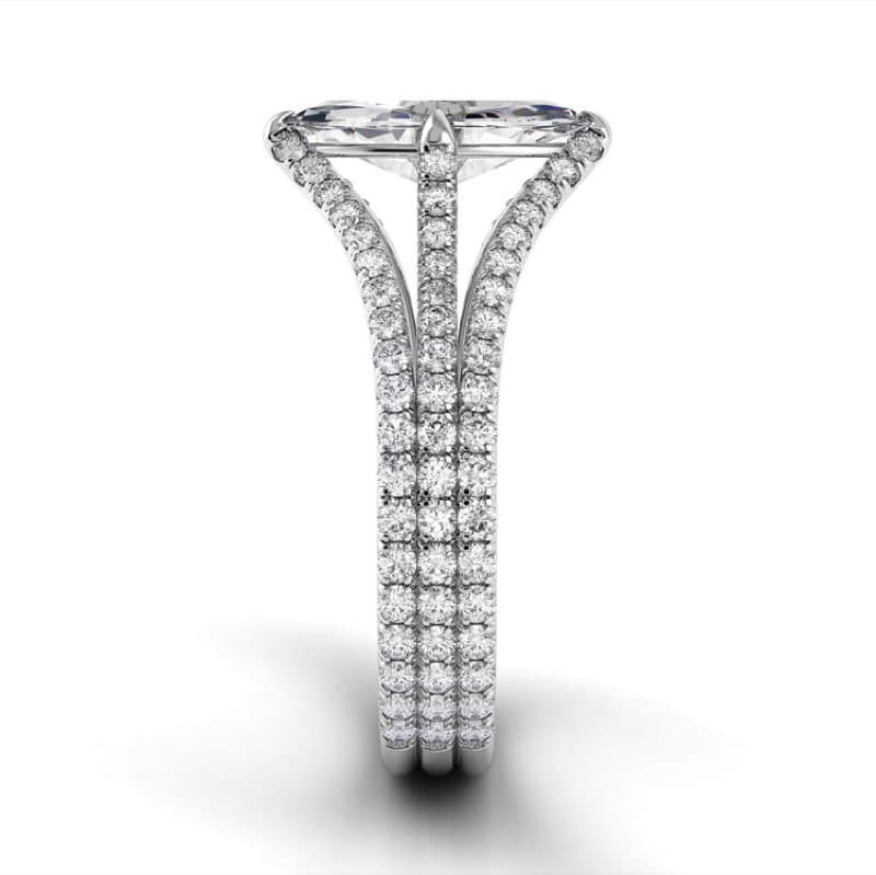 Solo Filo Triple Shank Marquise Engagement Ring