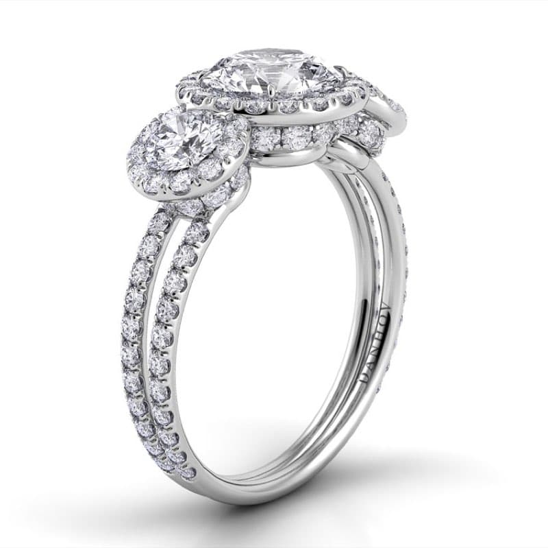 Solo Filo Unique Three Stone Engagement Ring