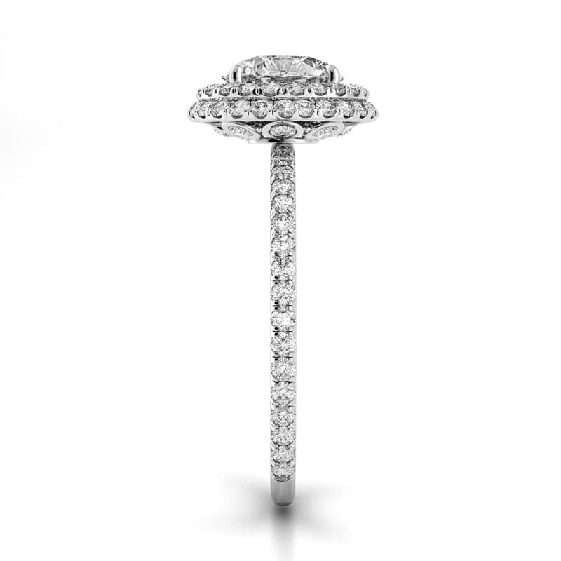 Solo Filo Diamond Halo Engagement Ring
