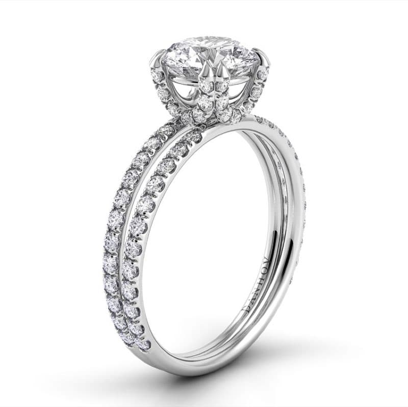 Solo Filo Double Shank Engagement Ring