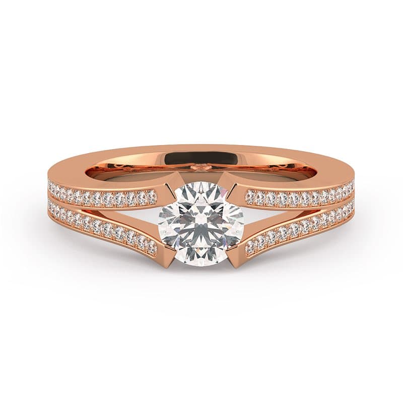 Voltaggio Engagement Ring in 14k Black Gold