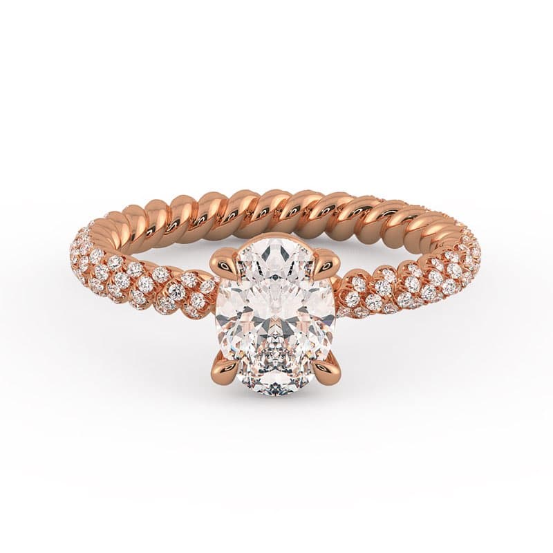 Eleganza Braided Diamond Engagement Ring