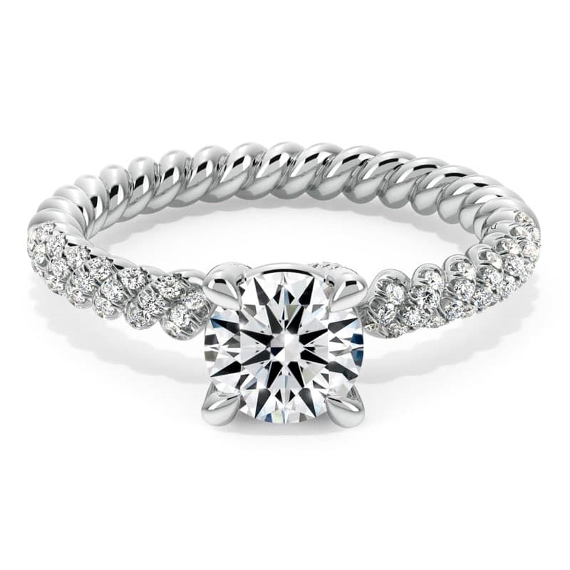 Eleganza Braided Diamond Engagement Ring