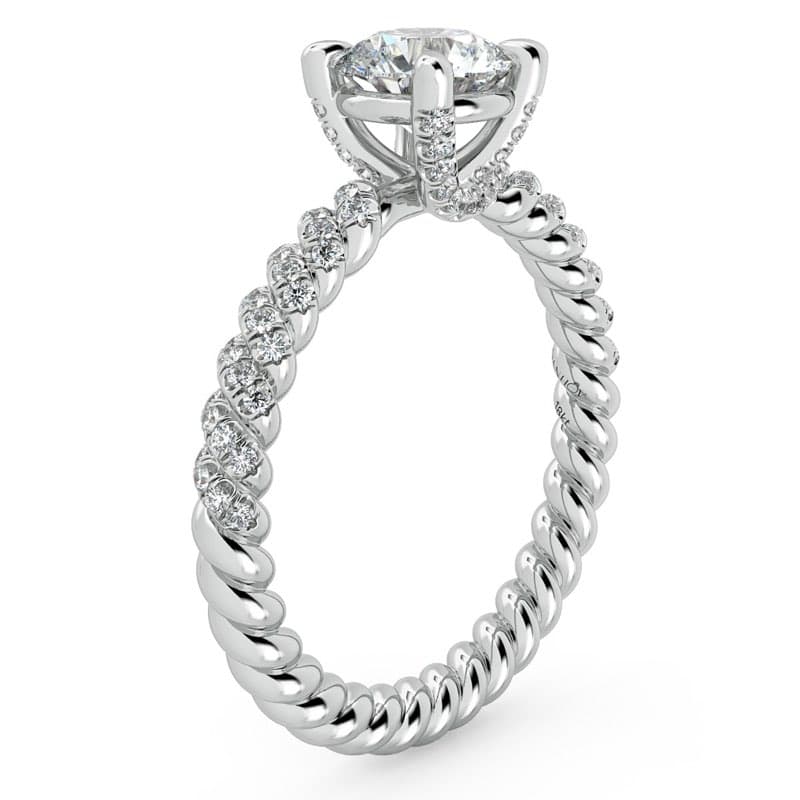 Eleganza Braided Diamond Engagement Ring