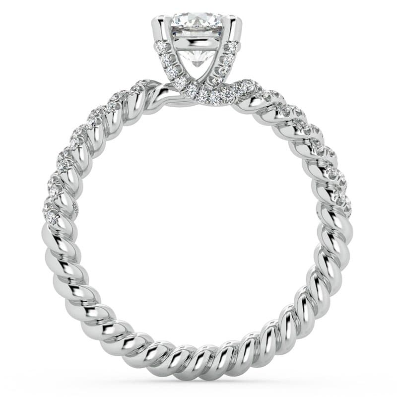Eleganza Braided Diamond Engagement Ring