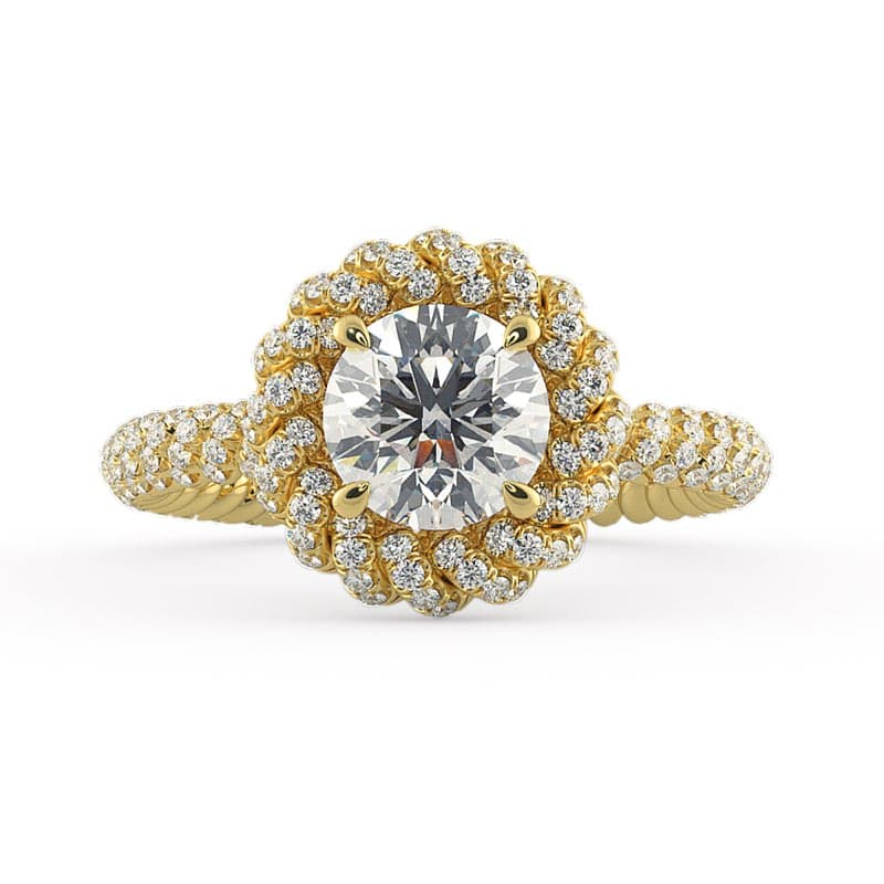 Eleganza Braided Diamond Engagement Ring